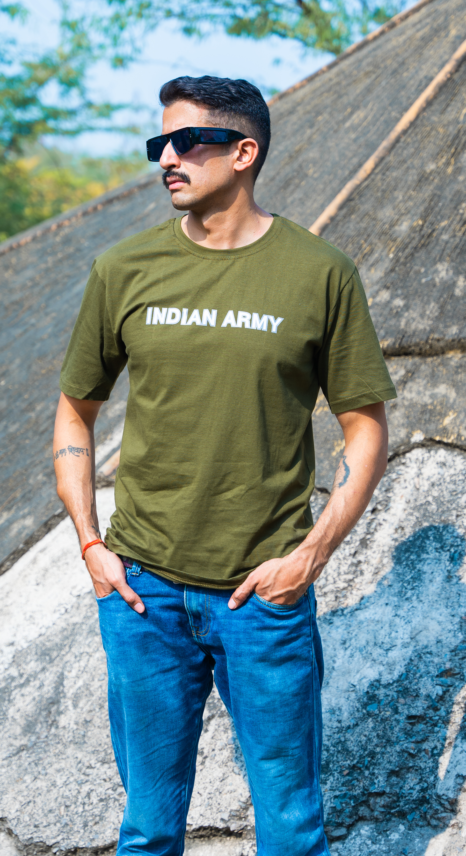 Indian Army Green Army T Shirt Man Indian Army T-Shirt For Men Men