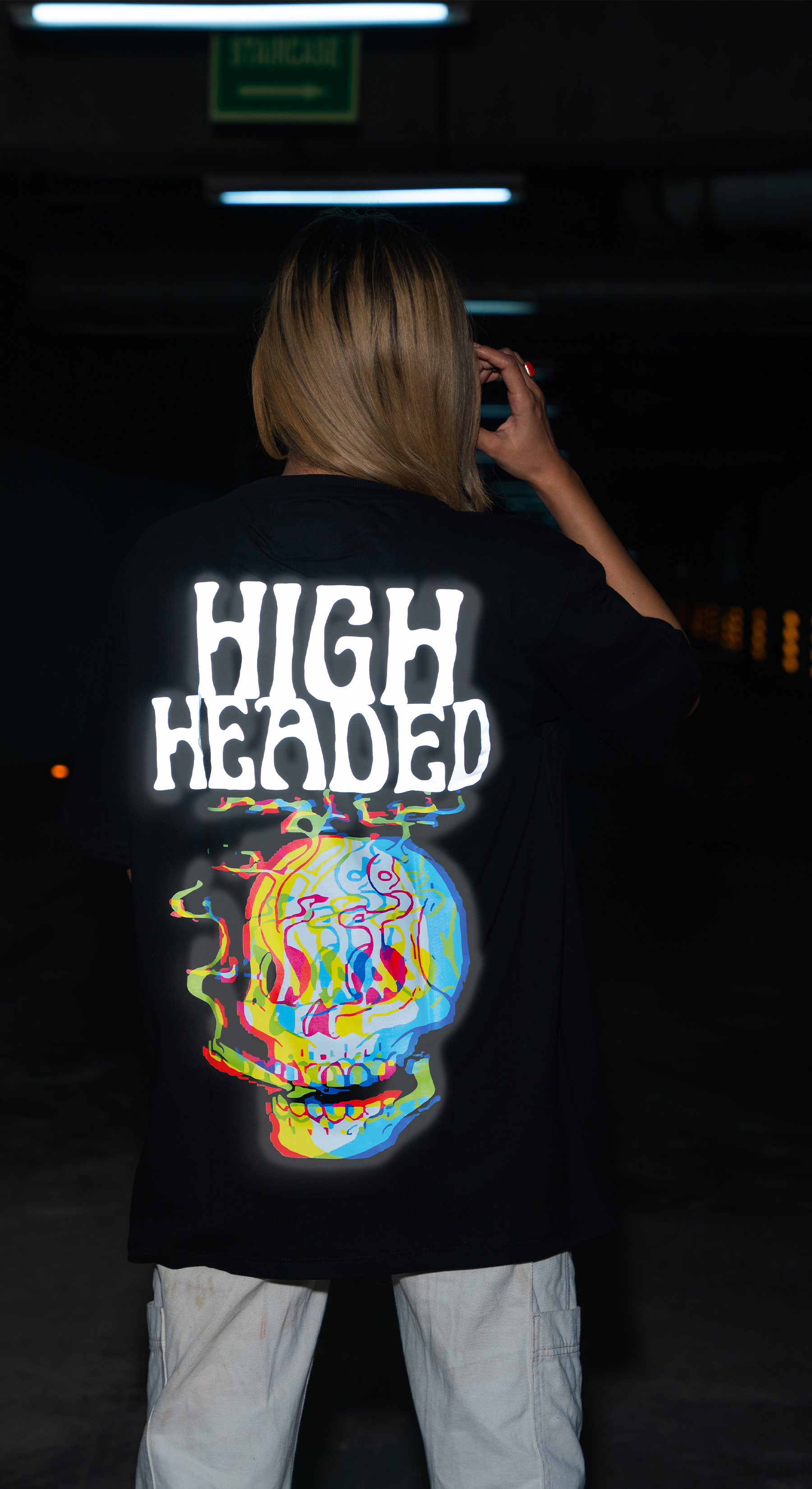 HIGH HEADED REFLECTIVE  T-SHIRT