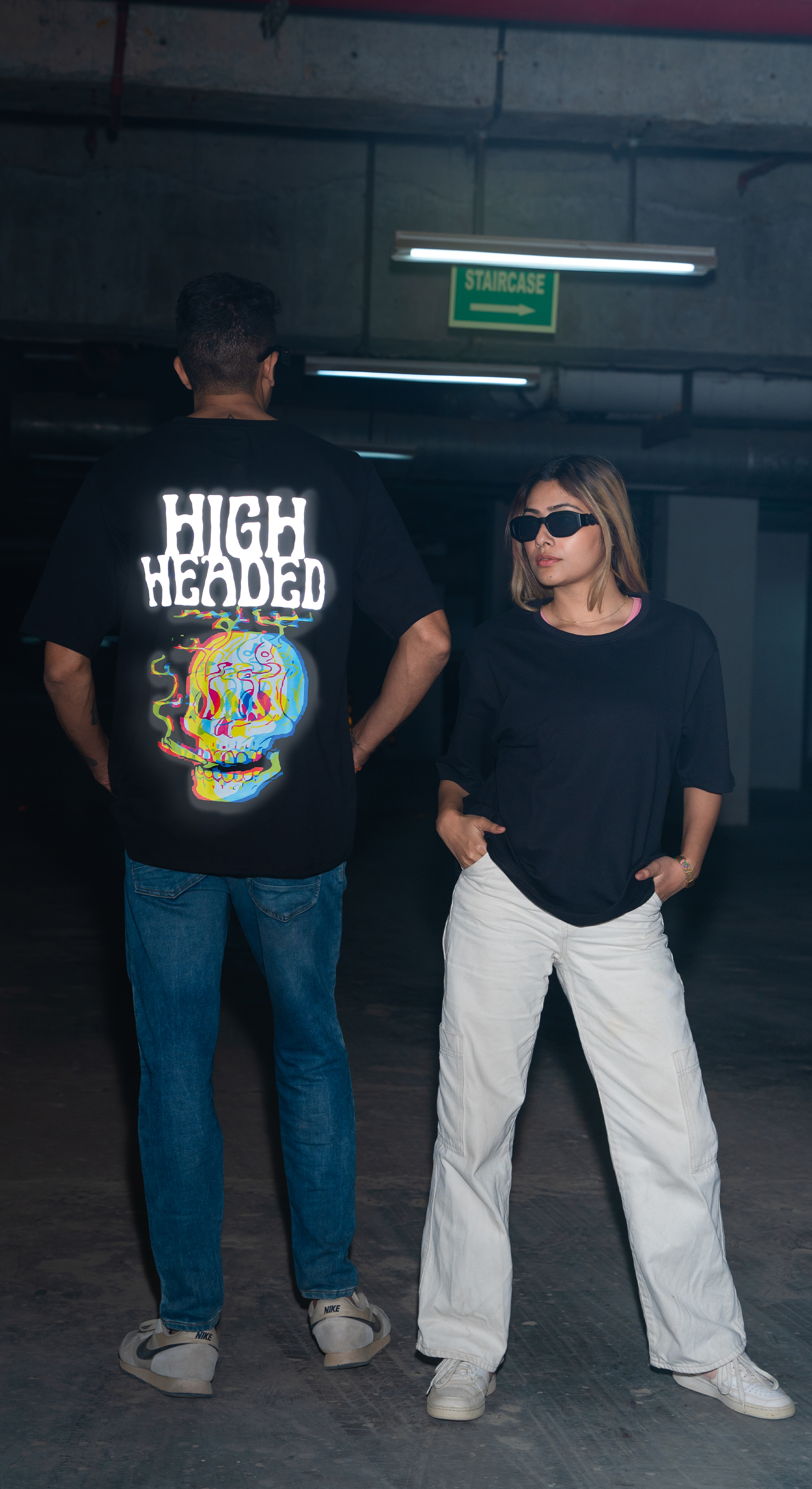 HIGH HEADED REFLECTIVE  T-SHIRT